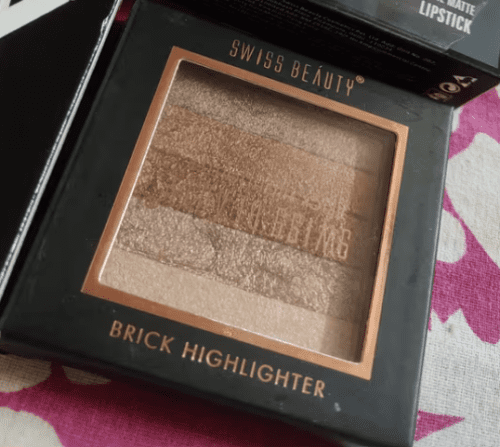 Swiss Beauty Brick Highlighter Palette photo review