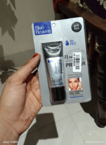 Blue Heaven Flawless Oil Free Primer - Fill Pores & Fine Lines Super Matte Finish 16g photo review