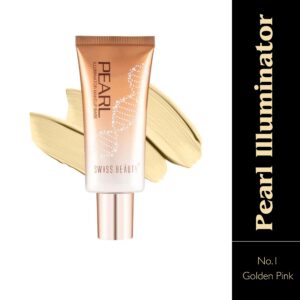 Swiss Beauty PEARL Illuminator Makeup Base – 01 Golden Pink 35g Non-Sticky Long Lasting Highlighter