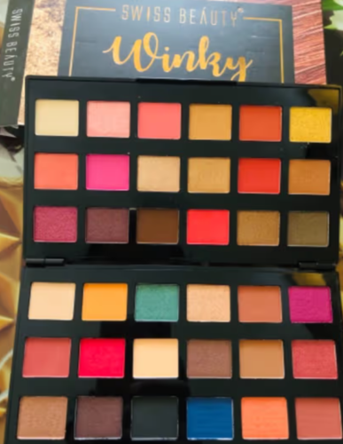 Swiss Beauty Winky 36 Colors Eyeshadow Palette - Shade 01 | Ultra Pigmented | Shimmer | Smooth Finish photo review