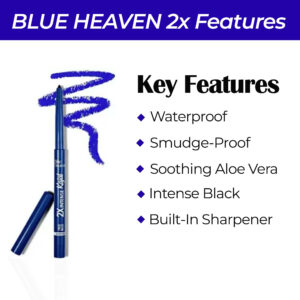 Blue Heaven 2x Intense Pencil {Blue Kajal} Waterproof