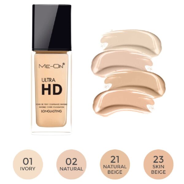 ME-ON Ultra HD Foundation 02 Natural Shade 1 to 4