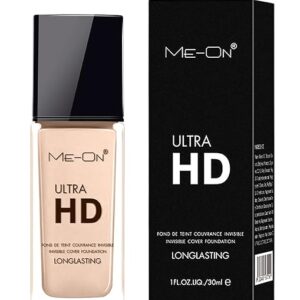 ME-ON Ultra HD Foundation – 02 Natural | Invisible Coverage | Medium to Full Coverage | Natural Finish | 30ml