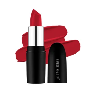 Swiss Beauty PURE Matte Lipstick – 201 Russian Red | Long Wear | Flawless Coverage | Waterproof | Smooth Finish | 3.8g